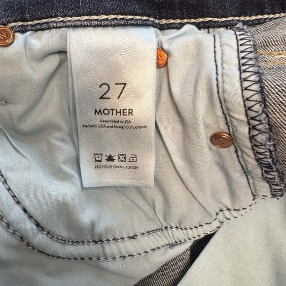 MOTHER The Mid Rise Dazzler Ankle in On The Edge Medium Blue Wash Size 27 - Picture 9 of 14